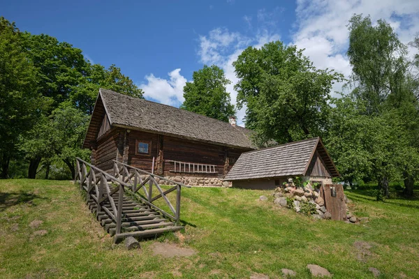 Wooden House Place Birthplace Belarussian Poet Yanka Kupala Vyazynka Village — Foto de Stock