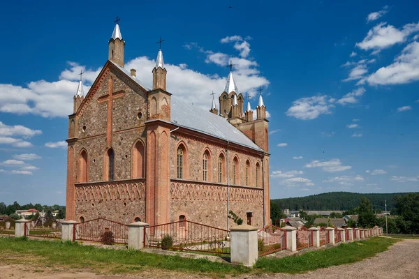 Old Ancient Church Saints Peter Paul Zhuprany Grodno Region Belarus — Stock Photo, Image