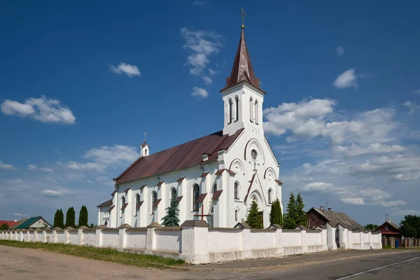 Old Ancient Catholic Church Holy Trinity Kossovo Kosava Village Brest — Stock Photo, Image