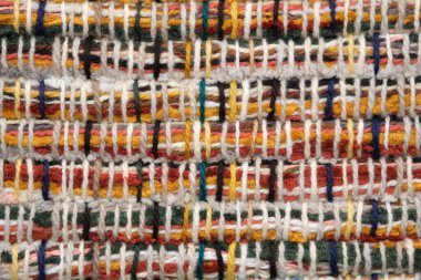 Ev yapımı halı ya da halı dokusu, kırsal ev yapımı paspas arka planı.