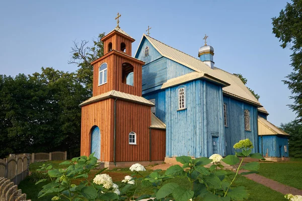 Old Wooden Church Saints Peter Paul Valevka Village Novogrudok District — Stock Photo, Image