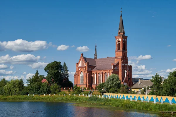 Gamla Antika Kyrkan Anthony Padua Postavy Vitebsk Regionen Vitryssland — Stockfoto