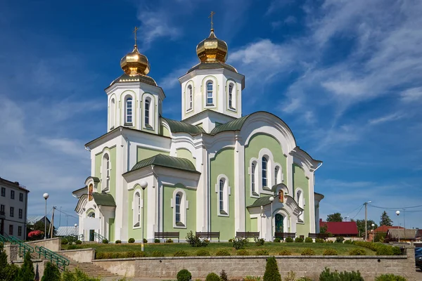 Gamla Antika Ortodoxa Kyrkan Uppståndelsen Nesvizh Stad Minsk Region Vitryssland — Stockfoto