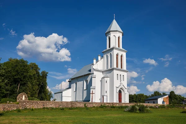Old Ancient Church Casimir Oldest Catholic Temple Belarus Vseliub Village — Stock Photo, Image