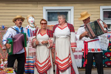 Zaslavl, Beyaz Rusya, 07-09-2014: Belarusça dili yazılı günün olayları