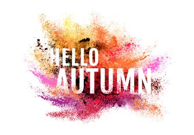 Sonbahar renkli toz boya, vektör