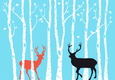 Reindeer Christmas card, vector vector
