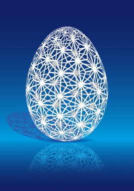 Paskalya yumurtası 3d model ile vektör