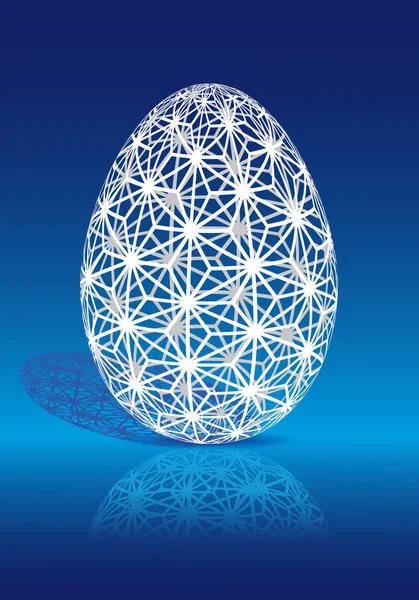 Uovo di Pasqua con motivo 3D, vettore — Vettoriale Stock
