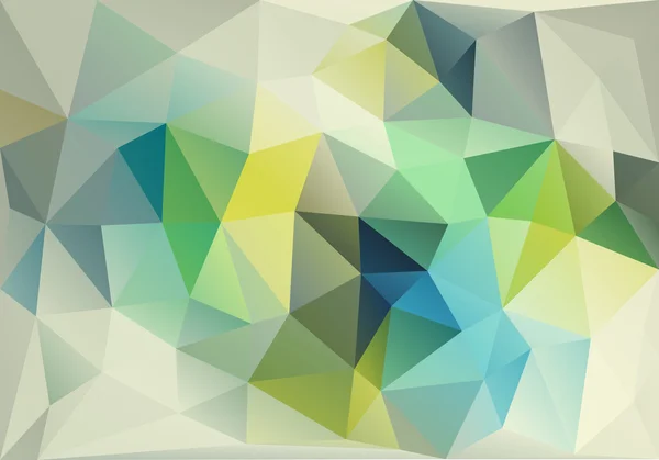 Abstract blue and green low poly background, vector — Stock Vector