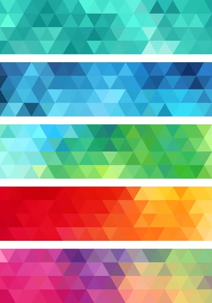 Abstrakta geometriska banner, vektor set — Stock vektor