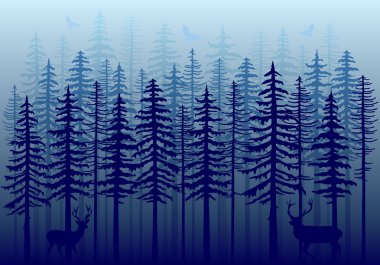 Download Foggy Winter Forest Background Free Vector Eps Cdr Ai Svg Vector Illustration Graphic Art