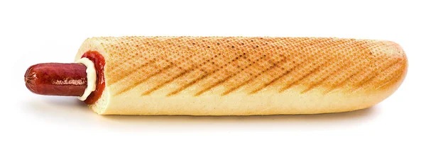 Beyaz arka planda Hot Dog