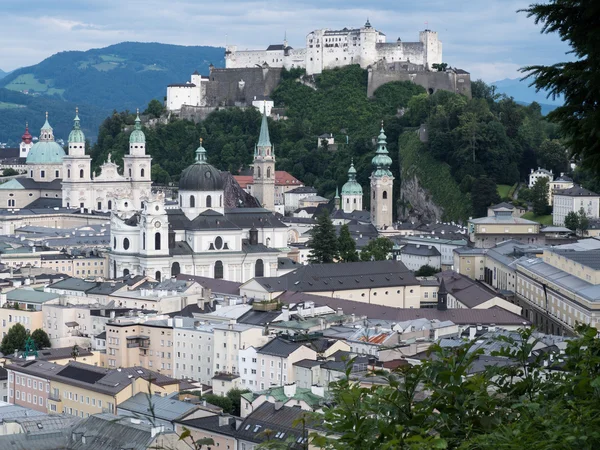 Hill Pevnost Hohensalzburg v Salcburku — Stock fotografie