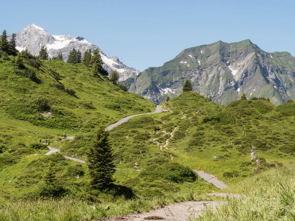 Bergen rondom het dorp Schroecken — Stockfoto