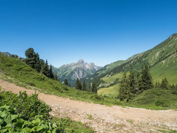 Montanhas ao redor da aldeia Schroecken — Fotografia de Stock