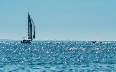 Algarve kıyısında bir tekne gezisi.