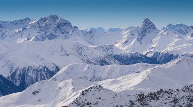 Davos çevresinde Parsenn dağlar