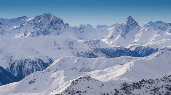 Montanhas Parsenn em torno de Davos — Fotografia de Stock