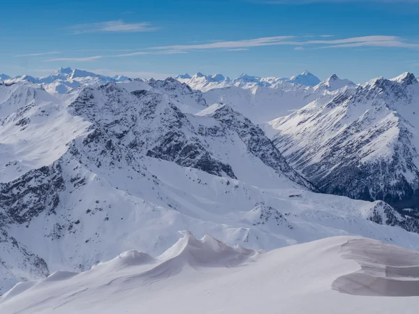 Parsenn góry otaczające Davos — Zdjęcie stockowe