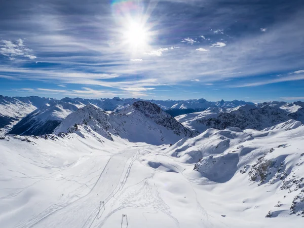 Parsenn góry otaczające Davos — Zdjęcie stockowe