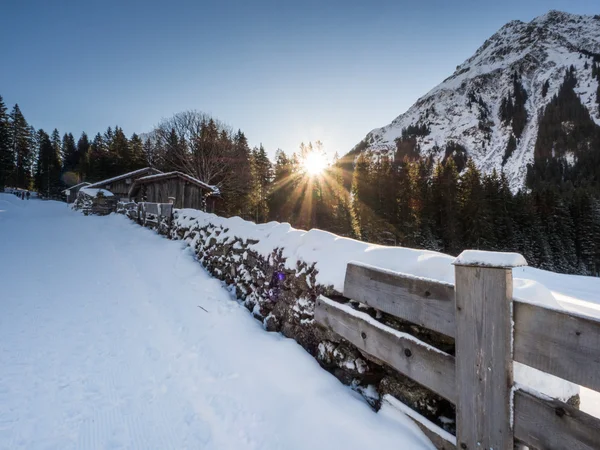 Een parcours in Klosters Rechtenvrije Stockfoto's