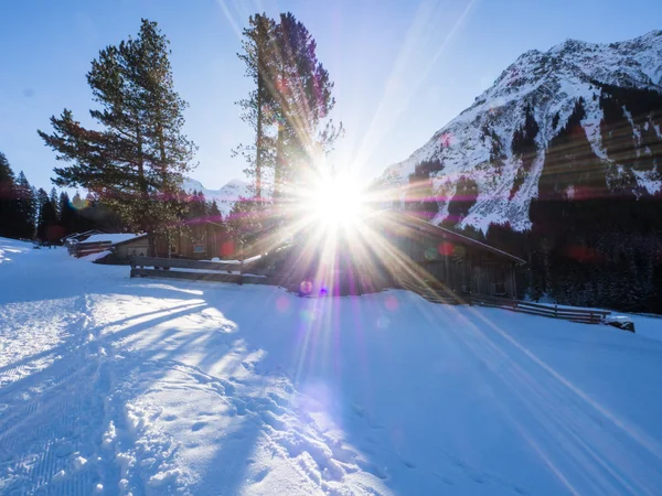 Ένα μονοπάτι στο Klosters Εικόνα Αρχείου