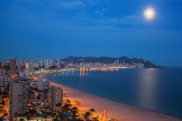 Vue de Benidorm la nuit — Photo