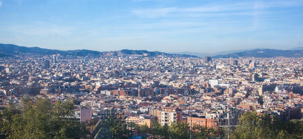 Z lotu ptaka widok Barcelona, Hiszpania — Zdjęcie stockowe