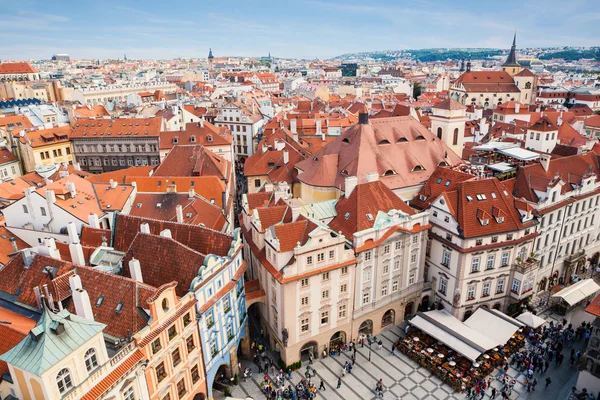 De luchtfoto op de brede stad lanen — Stockfoto