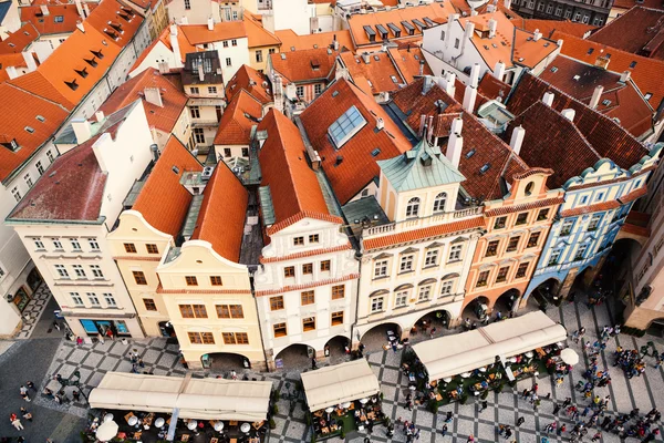 Houses with traditional red roofs — Stock Photo, Image