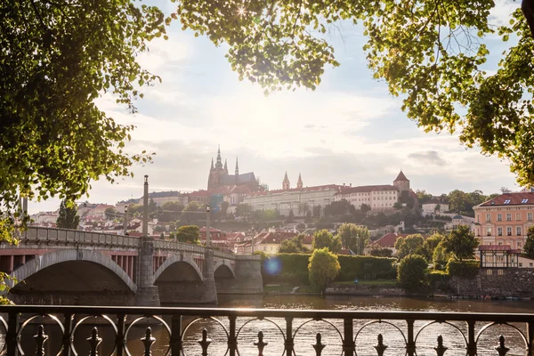 Prague Castle at sunset — Stock Photo, Image