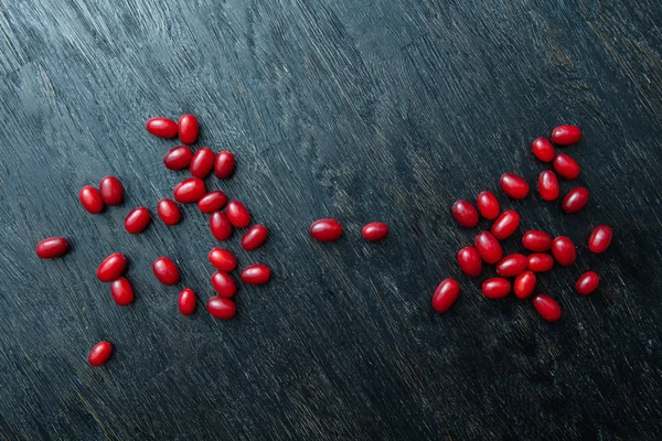 Rote Beeren reifer Hartriegel — Stockfoto