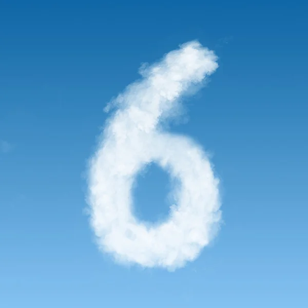 Chmury w kształcie postać sześciu — Zdjęcie stockowe