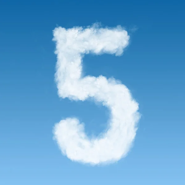 Wolken in Form von Figur fünf — Stockfoto