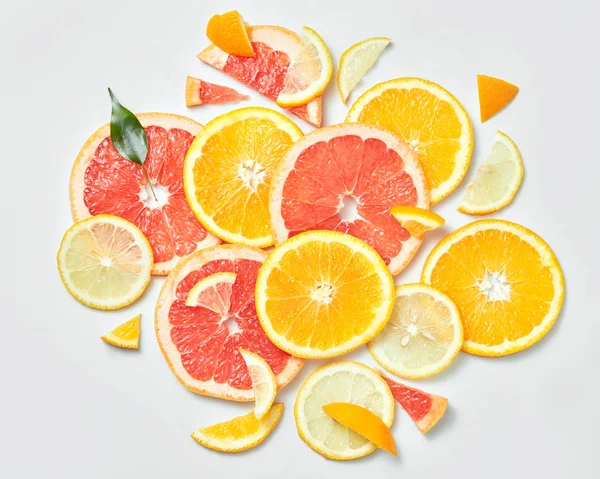 Achtergrond van citrusvruchten segmenten, — Stockfoto