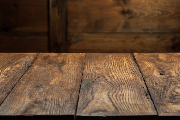 Empty old wooden table — Stock Photo, Image