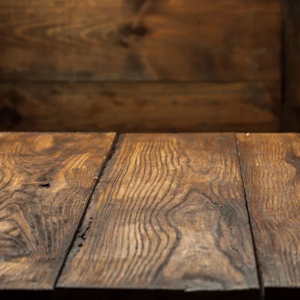 Empty old wooden table — Stock Photo, Image