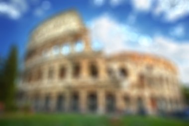 Kolezyum, Roma - doğal arka plan bulanık.