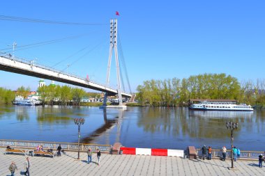 Tyumen, Rusya, Mayıs, 2018: bahar Tyumen şehir içinde set of sel