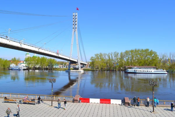 Tyumen, Rusya, Mayıs, 2018: bahar Tyumen şehir içinde set of sel