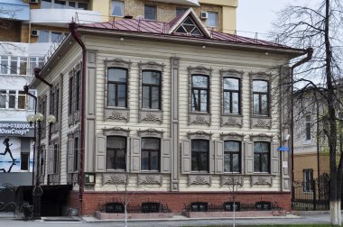 Tyumen, Rusya Federasyonu, üzerinde 20 Ağustos 2018: ikinci yarı 19v ahşap mimarisi Anıtı. Tyumen, Rusya Federasyonu.