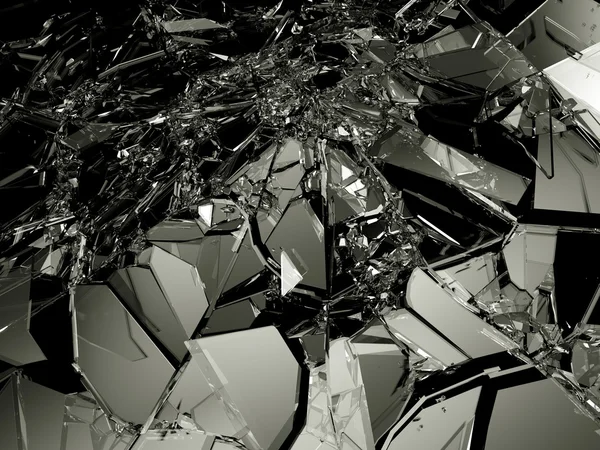 Kousky rozbitého skla — Stock fotografie