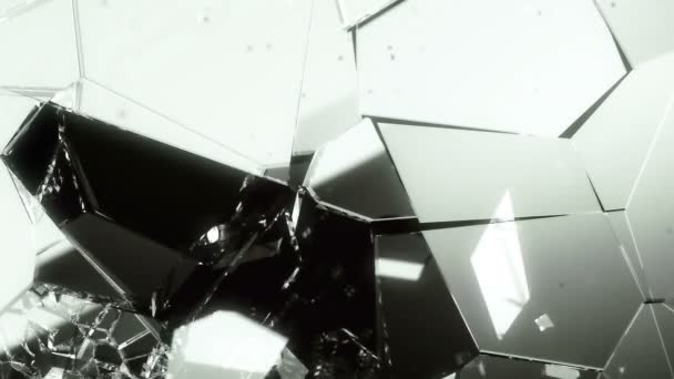 Разбитое стекло — стоковое видео