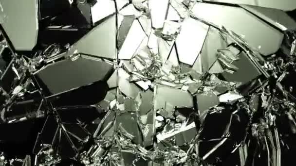 玻璃破碎和粉碎 — 图库视频影像