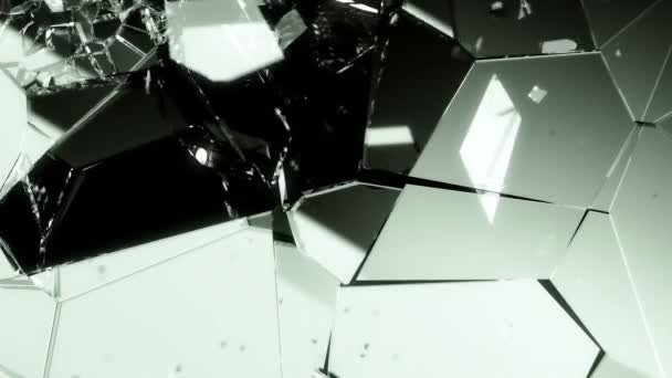 4k, стекло разбивается и разбивается — стоковое видео