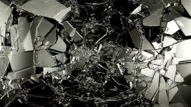 4k, detektory tříštění skla a shatter — Stock video