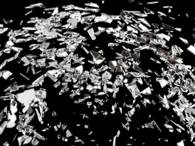 Küçük ve büyük cam parçaları