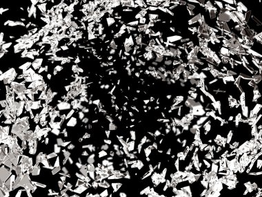 Bölünmüş veya kırık cam parçaları