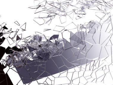 Bölünmüş veya kırık cam parçaları